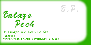 balazs pech business card